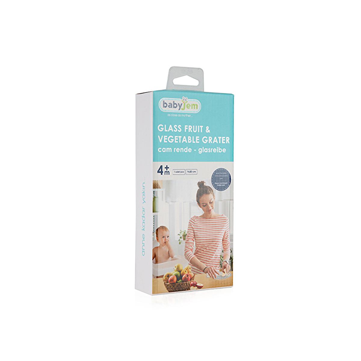 Babyjem Baby Food Grater - Glass Grater for Healthy Baby Food Preparation, Pediatrician Recommended, Dishwasher Safe