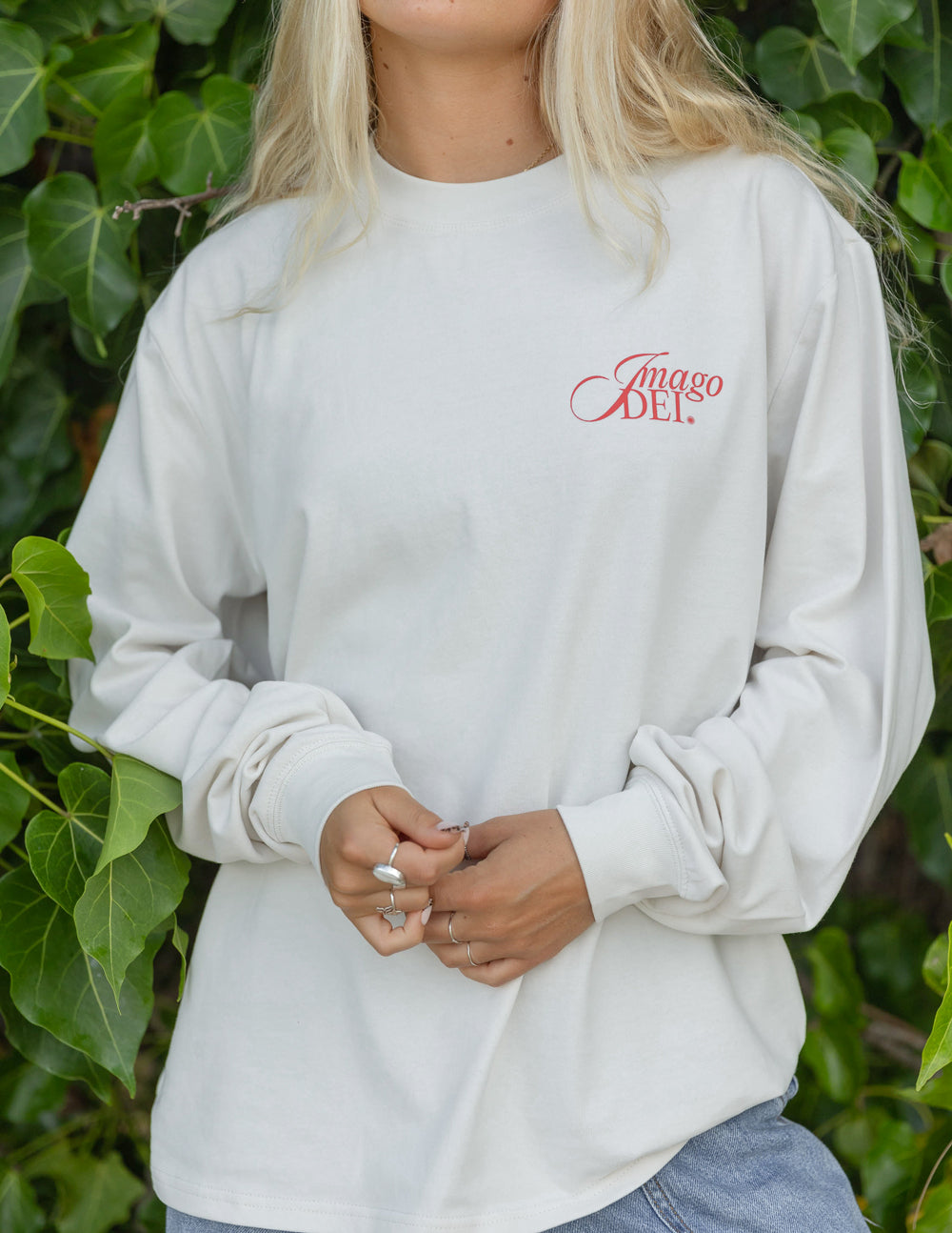 Elevated Faith Imago Dei LS Unisex Tee — lifestyle context