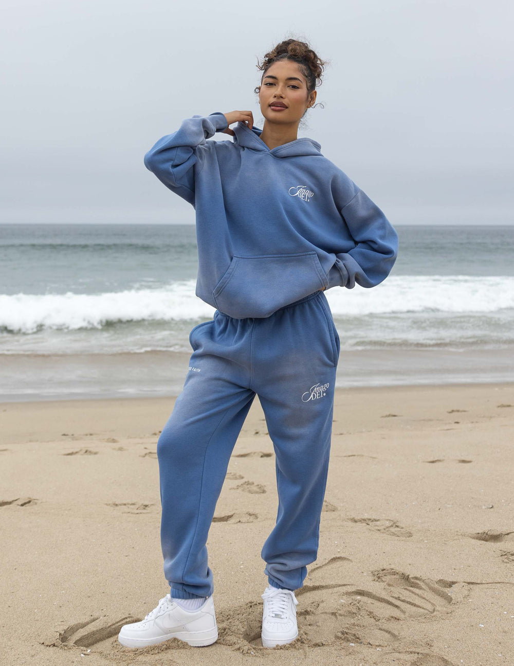 Elevated Faith Imago Dei Unisex Hoodie — Elevated Faith branding close-up