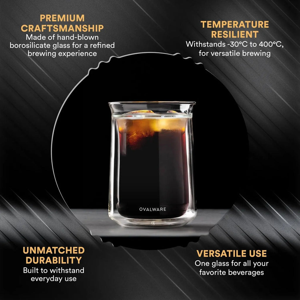 Double Wall Coffee Tasting Glass - 350mL/12oz – Ovalware, view 6