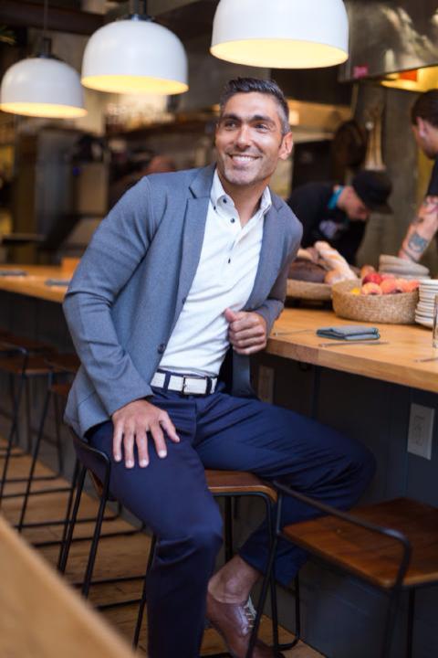 Buki In-Flight Stretch Blazer — side view