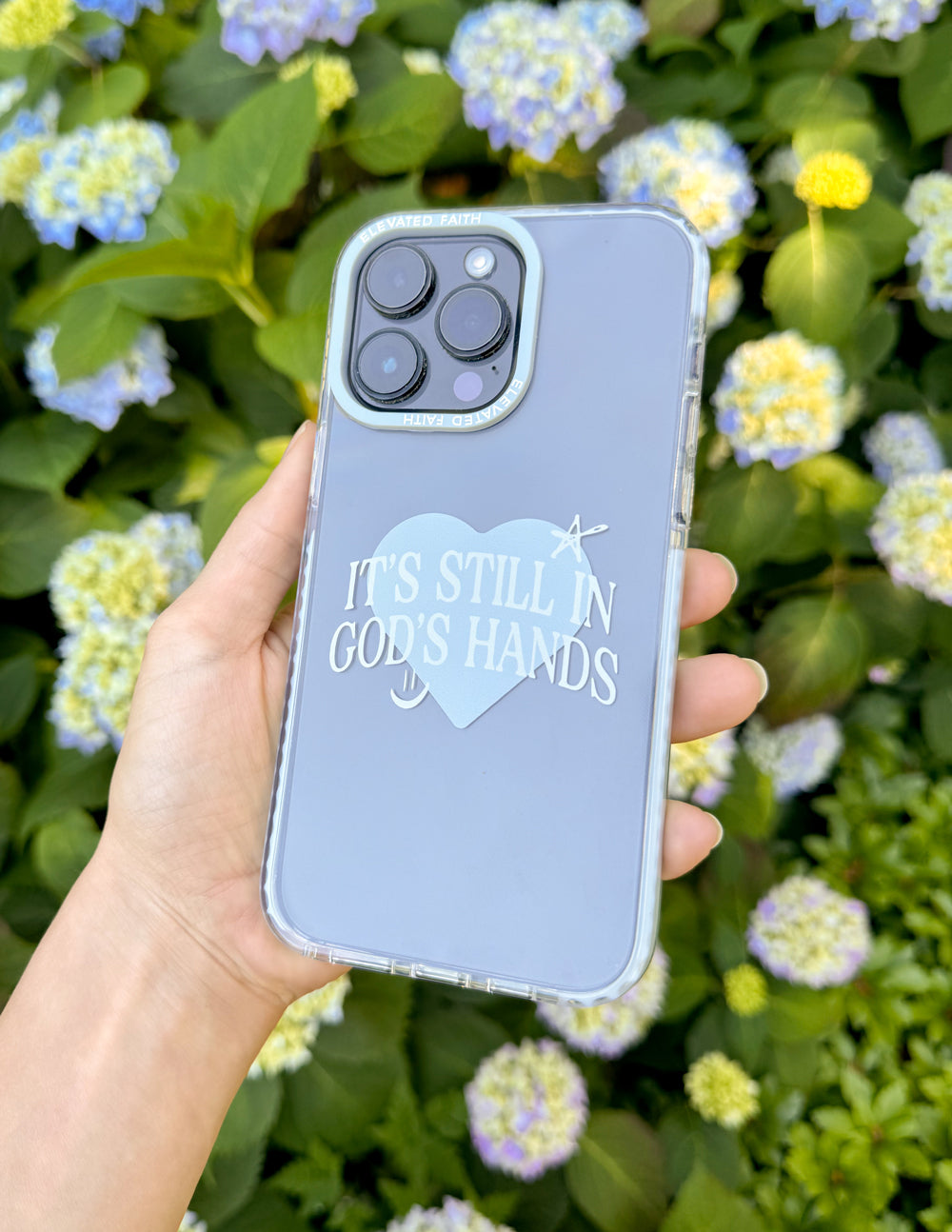 Elevated Faith In God's Hands Phone Case — lifestyle context