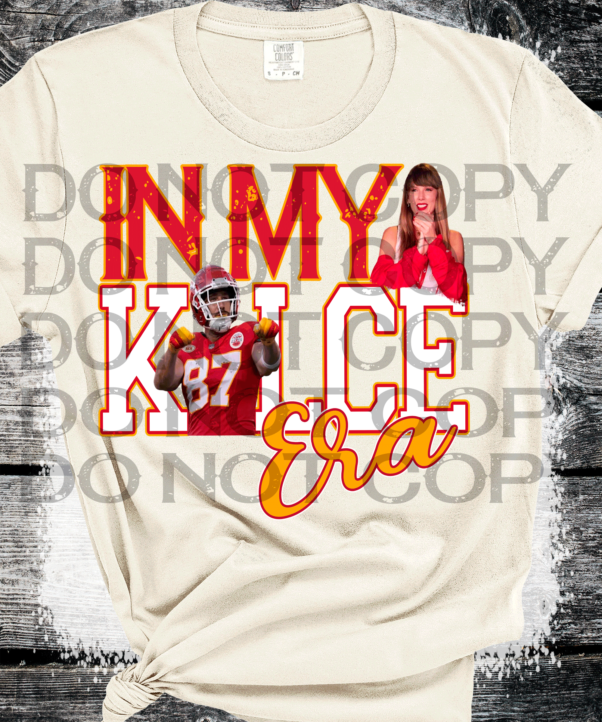 A Blessed Texas Mess Boutique In my Kelce Era Travis Taylor Swift Chiefs Football Swifties — branding close-up