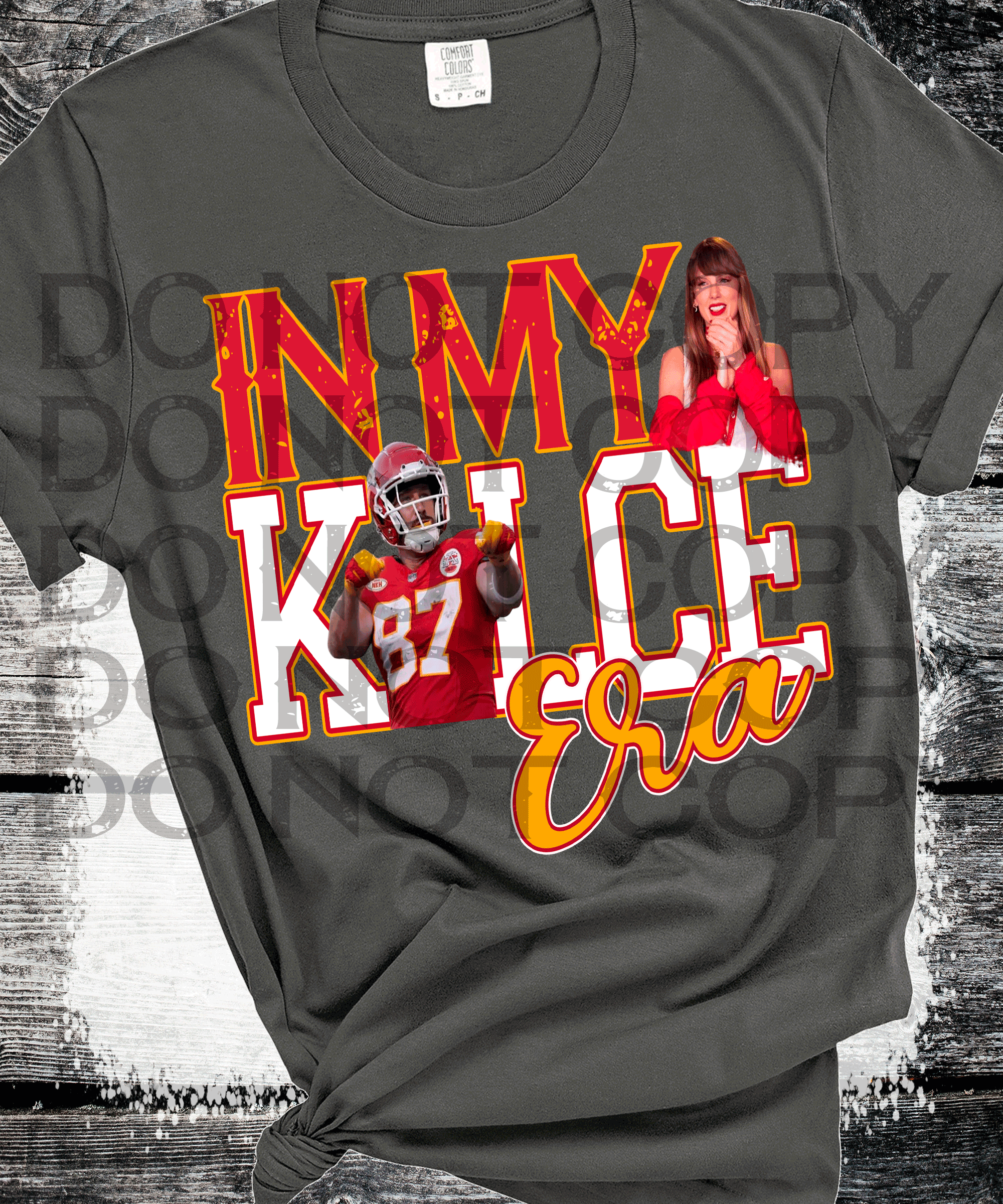 A Blessed Texas Mess Boutique In my Kelce Era Travis Taylor Swift Chiefs Football Swifties — detail and construction