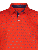 White Water Life Independence Polos — White Water Life branding close-up