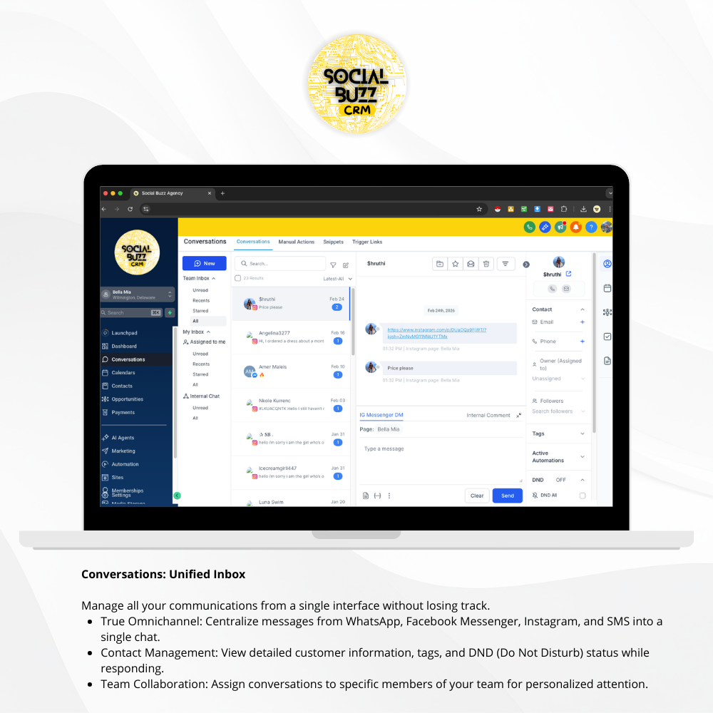Social Buzz CRM | All-in-One Business Automation & Lead Management Subscription