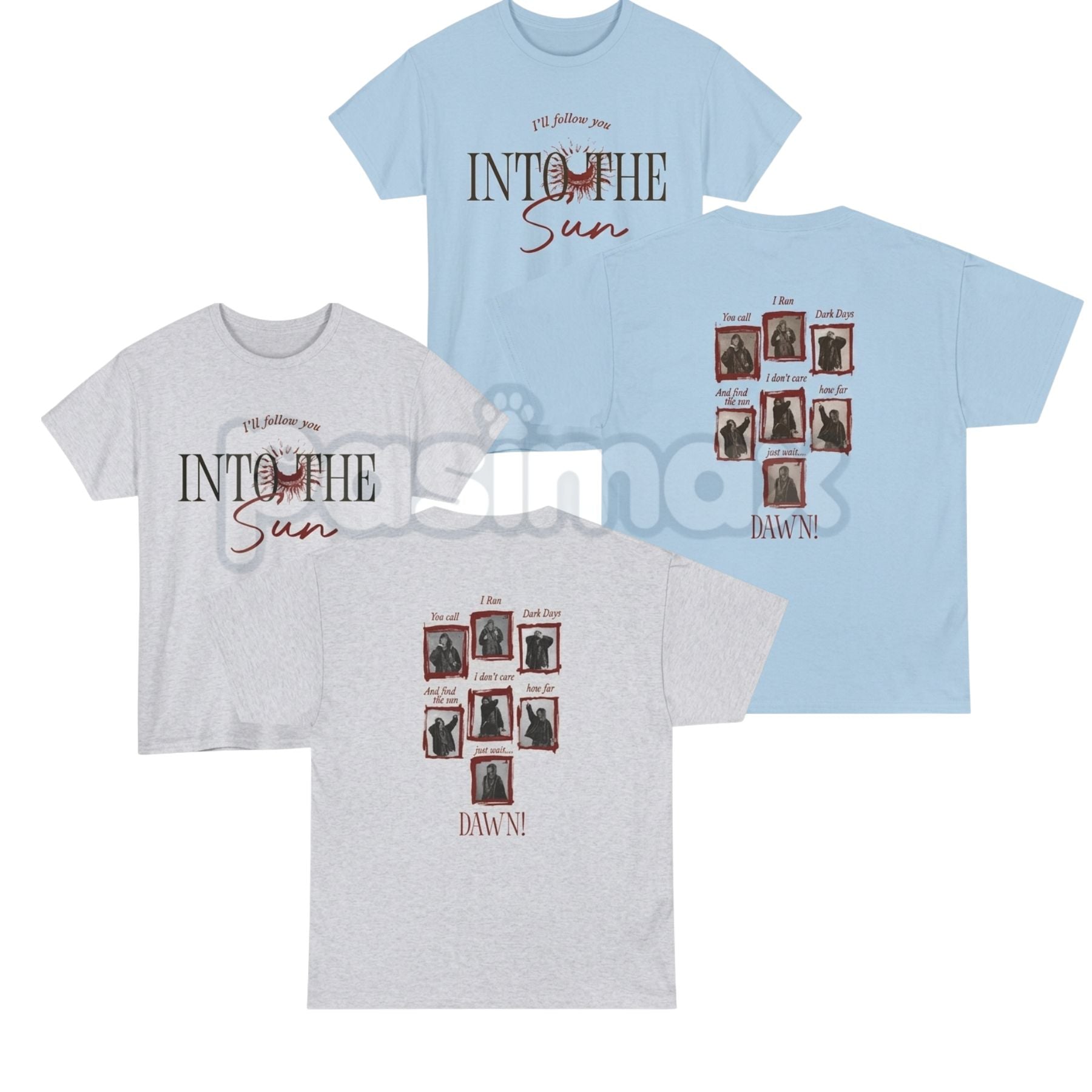 Into The Sun Lyrics Kpop World Tour T-Shirt – Retro Cinematic Fan Graphic Tee