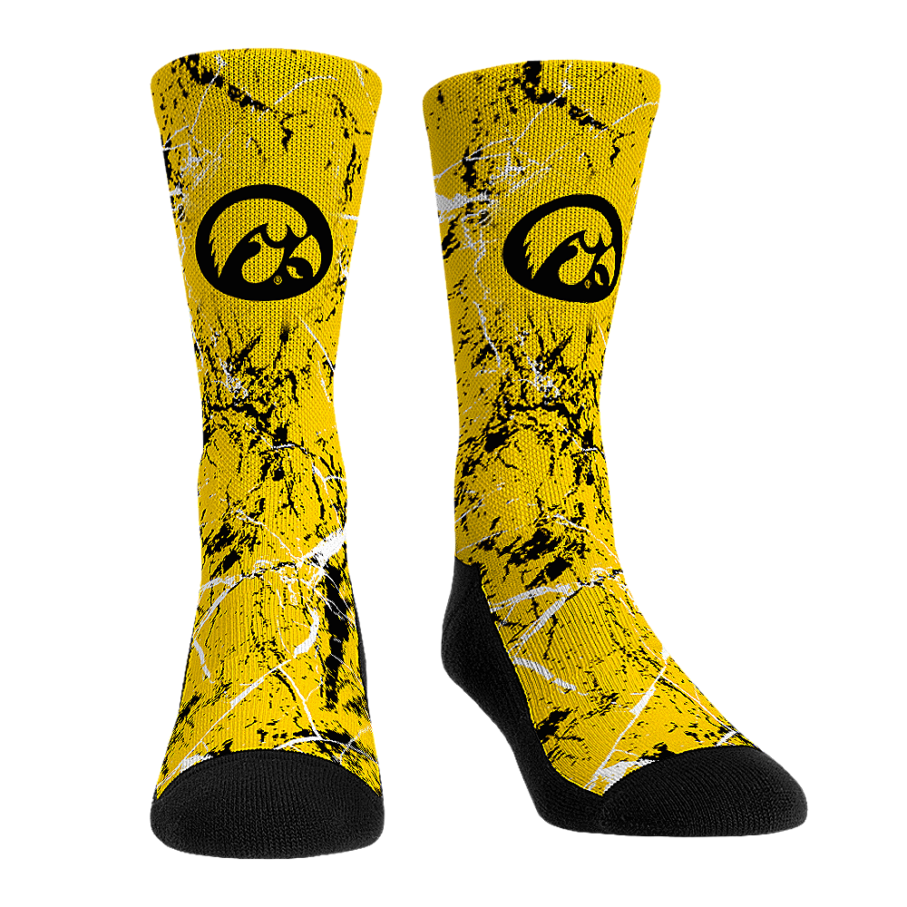 Rock 'Em Socks Rock 'Em Socks Iowa Hawkeyes - Cracked Marble — main product shot