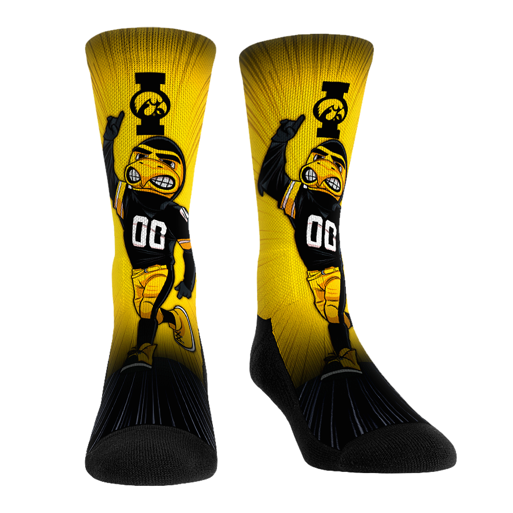 Rock 'Em Socks Rock 'Em Socks Iowa Hawkeyes - Mascot Pump Up! — main product shot
