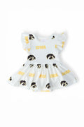 Mila & Rose ® Iowa White Tigerhawk Flutter Twirl Bodysuit — main product shot