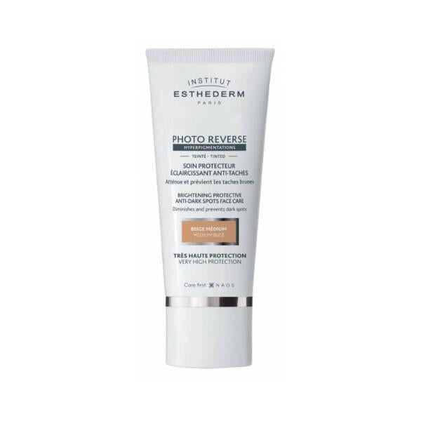 Esthederm Tinted Sunscreen - Photo Reverse Tinted Medium Beige 50ml - Anti-Aging Sun Protection Cream