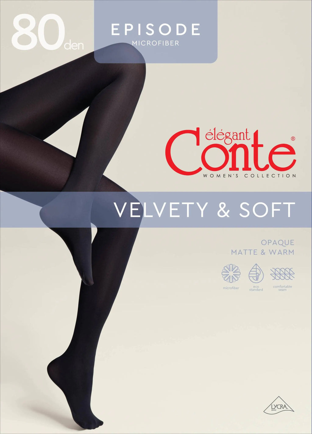 TheRanok.com Tights Conte Episode 80 Den - Microfibra Matte Opaque — alternative angle