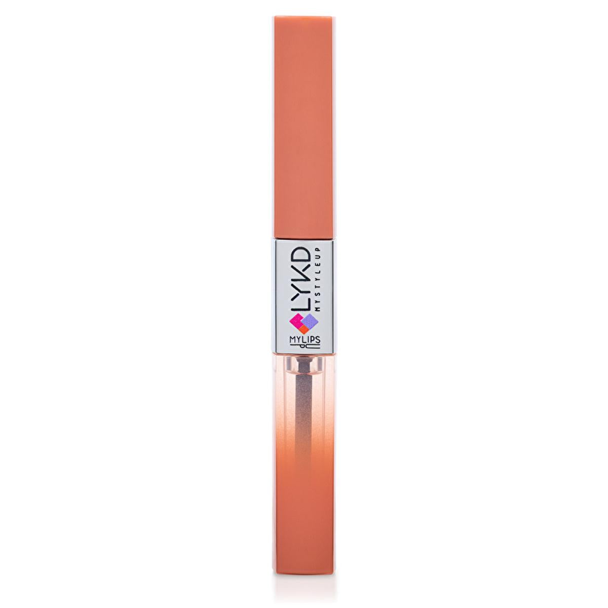 LYKD Double Sided Lipstick & Gloss 213 Peach Nude - Long Lasting, Non-Smudging, High Pigmentation Lip Color