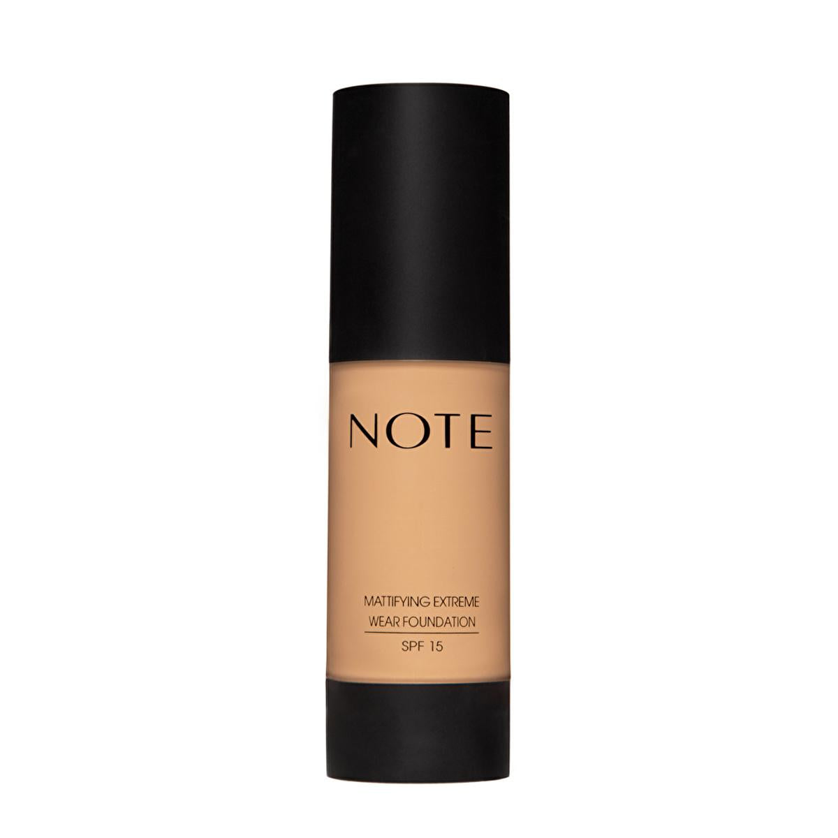 Note Mattifying Extreme Wear Foundation - Oil Control, SPF15, Cruelty-Free, 03 Medium Beige