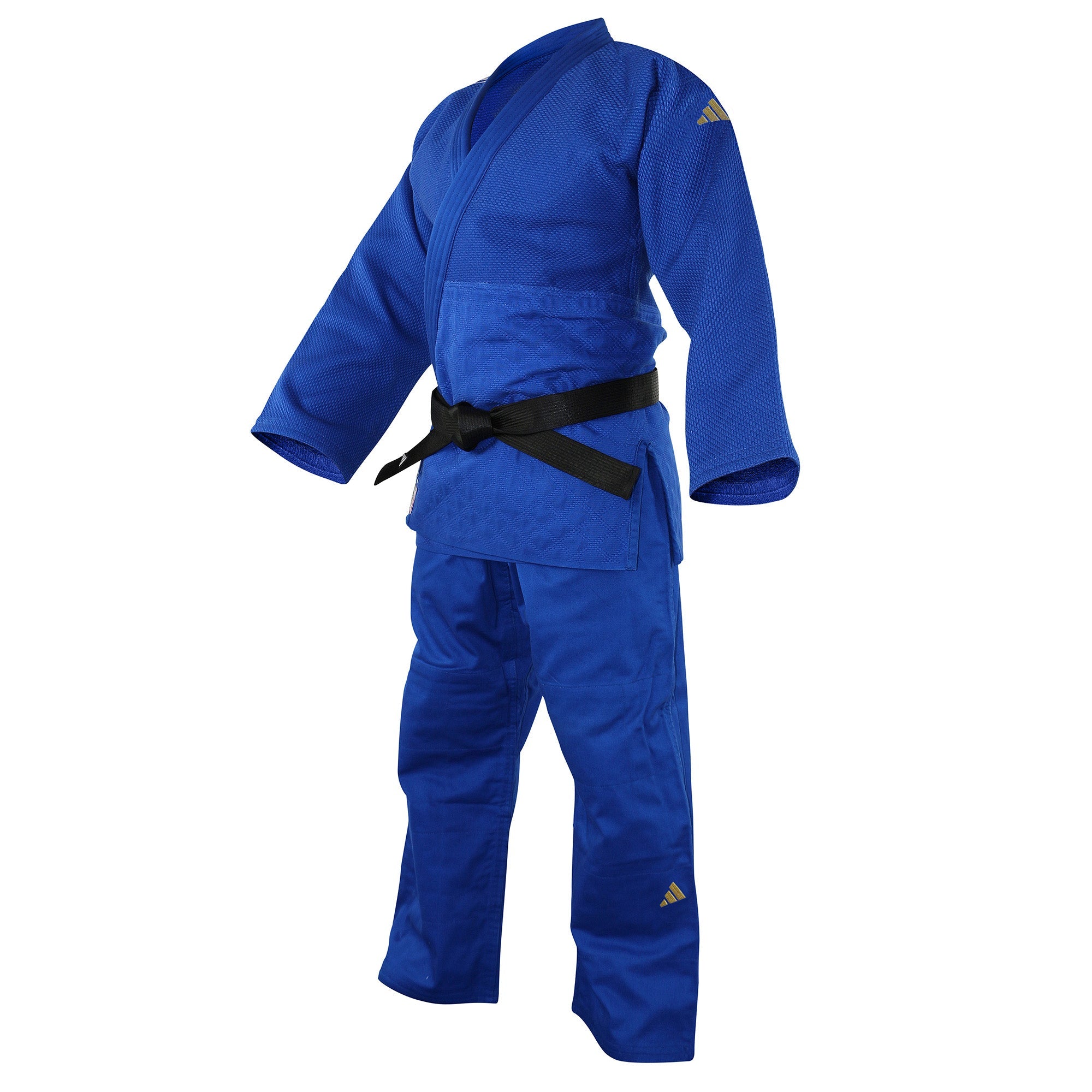 Judo Gear USA IJF Champion 3 Slim Fit with Gold Logo — detail close-up