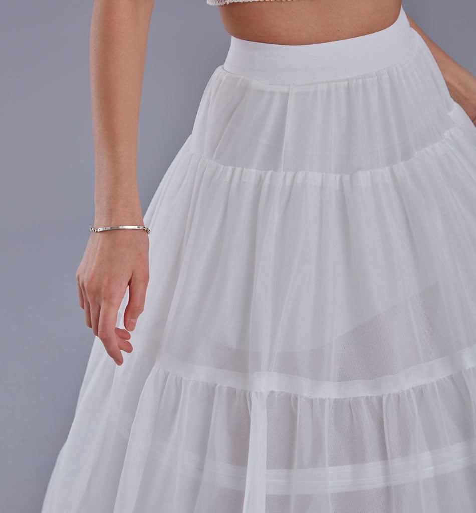 Elegant Voile and Hoop Petticoat with Two Layers - Perfect for Bridal and Costume Wear – Bridal Port, view 3