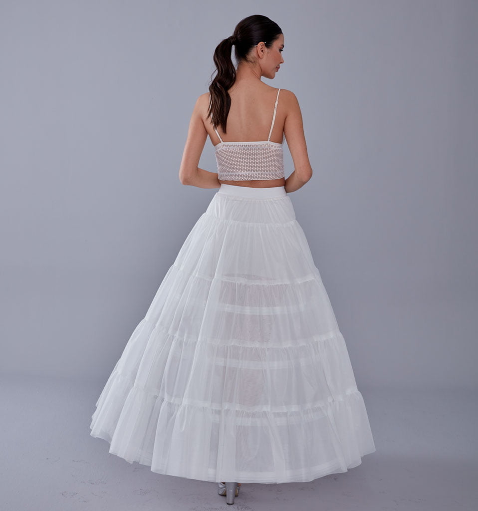 Elegant Voile and Hoop Petticoat with Two Layers - Perfect for Bridal and Costume Wear – Bridal Port, view 9