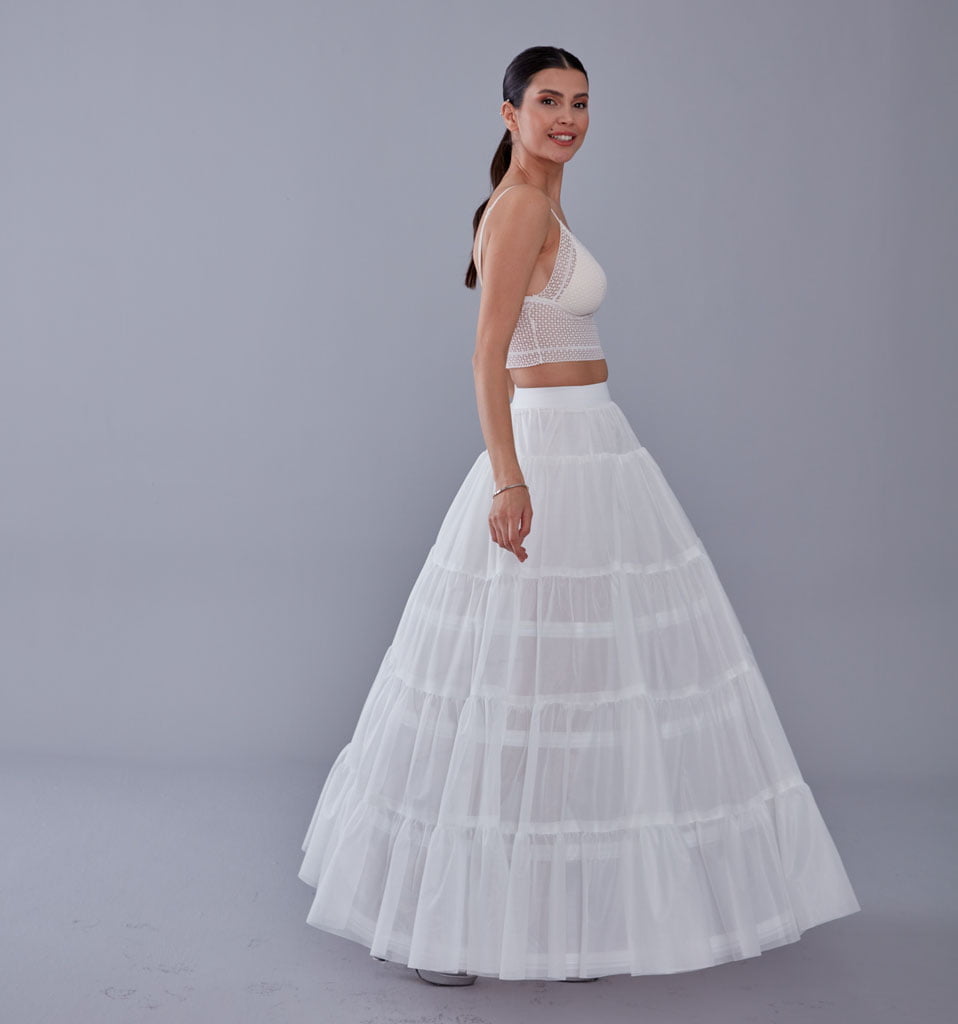 Elegant Voile and Hoop Petticoat with Two Layers - Perfect for Bridal and Costume Wear – Bridal Port, view 7