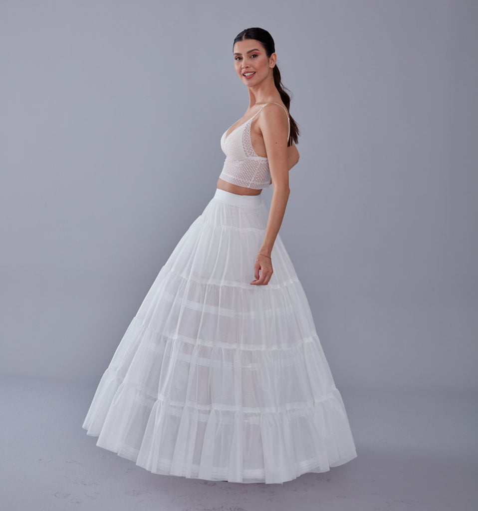 Elegant Voile and Hoop Petticoat with Two Layers - Perfect for Bridal and Costume Wear – Bridal Port, view 8