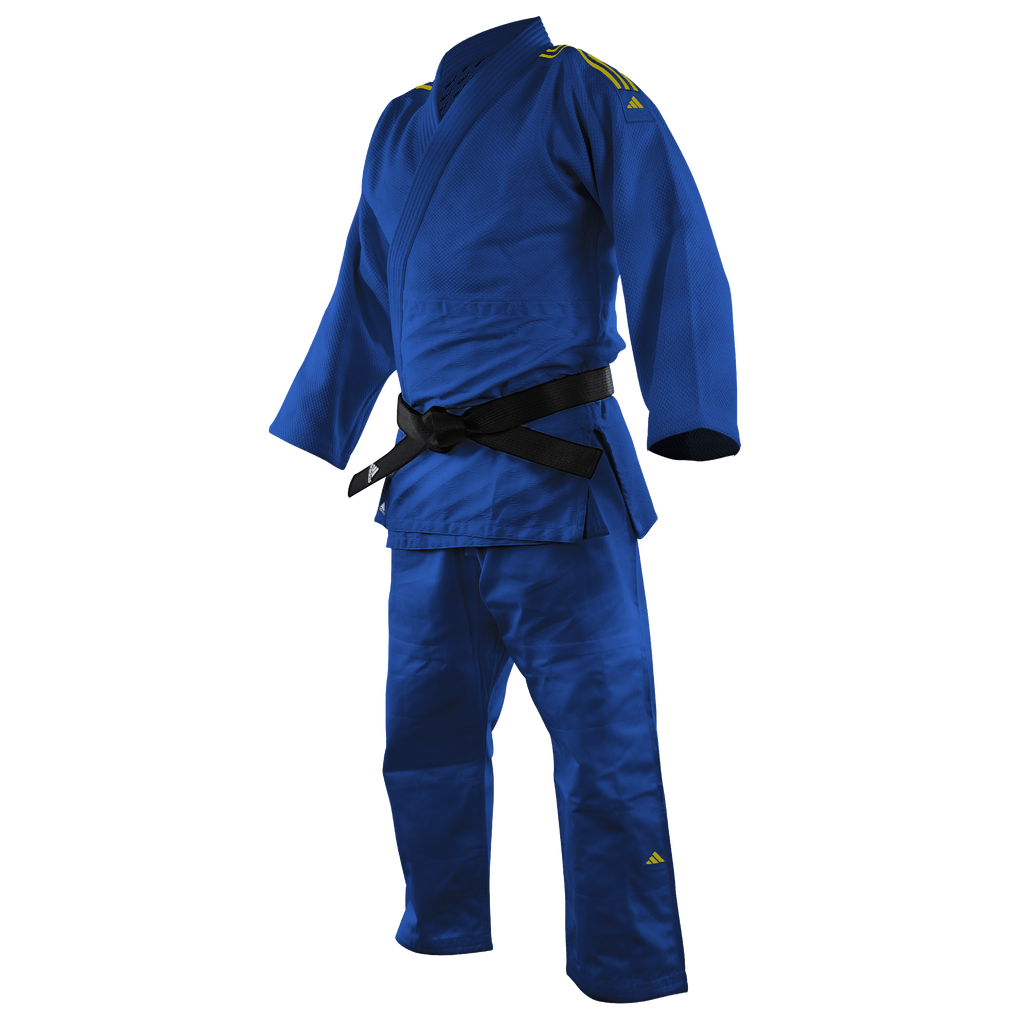 Judo Gear USA J690 Quest Gold Stripes — detail close-up