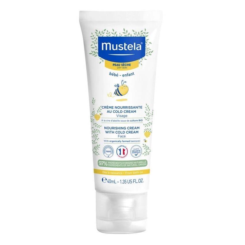 Mustela Nourishing Face Cream with Cold Cream - Natural Skincare for Dry Skin, 1.35 fl oz