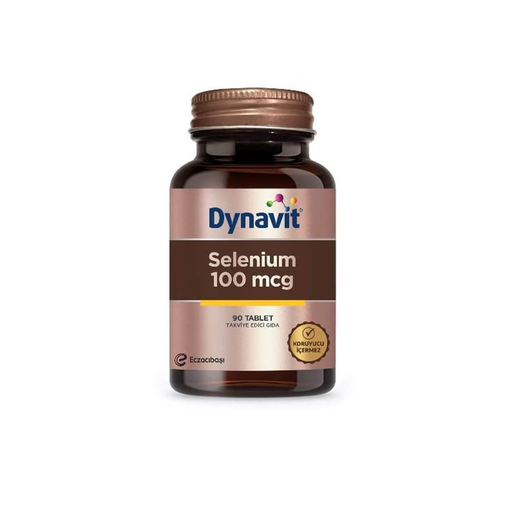 Dynavit Selenium 100 mcg Dietary Supplement Tablets for Antioxidant Support - 90 Count