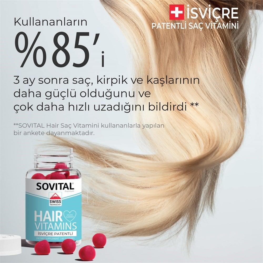 Sovital Hair Vitamins - Vegan Gummies | 60 Count