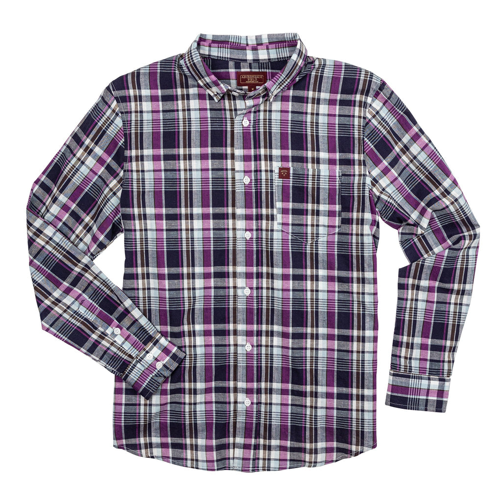Adirondack Field Griffing Linen Blend Oxford — branding close-up