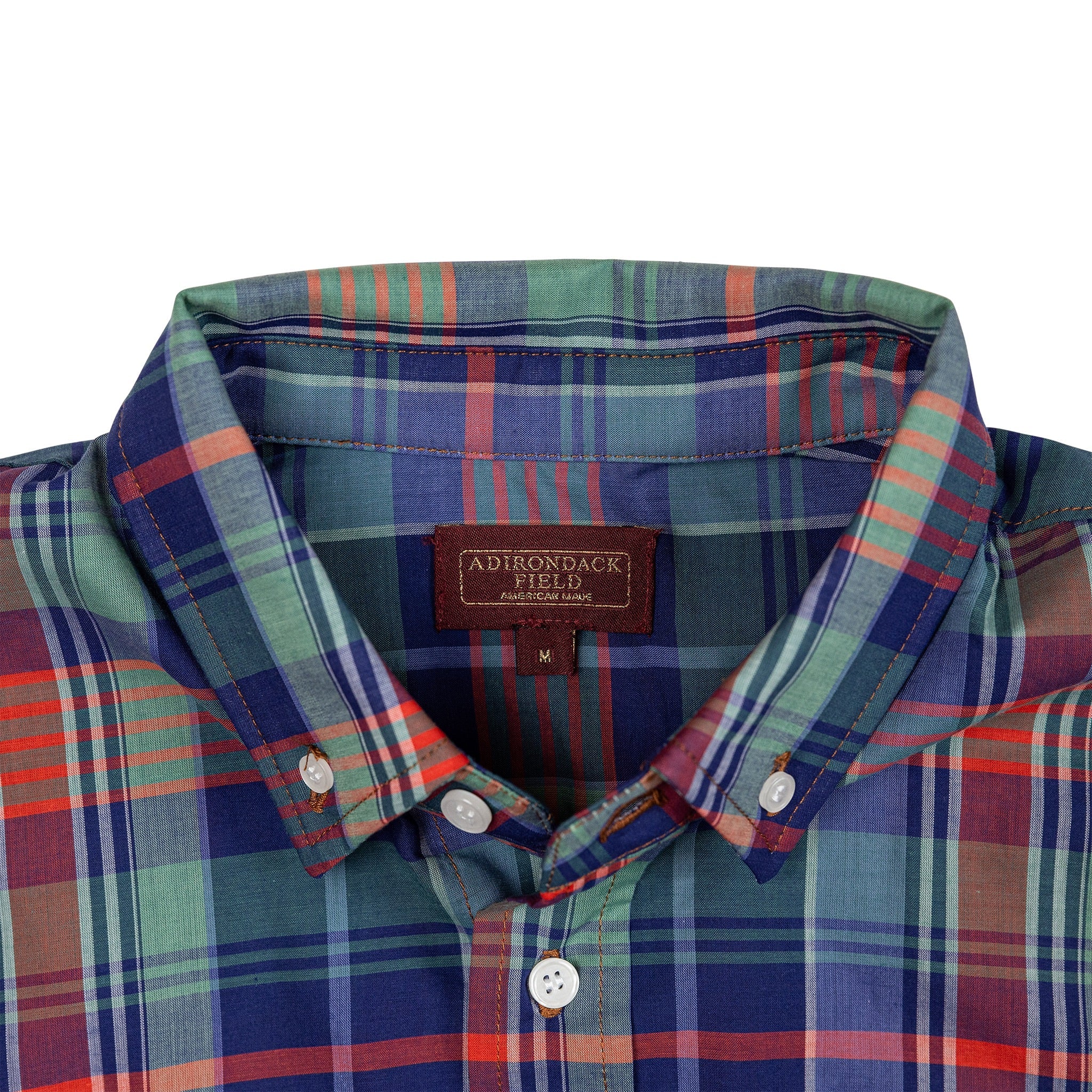 Adirondack Field Tuscarora Silk Blend Oxford — branding close-up