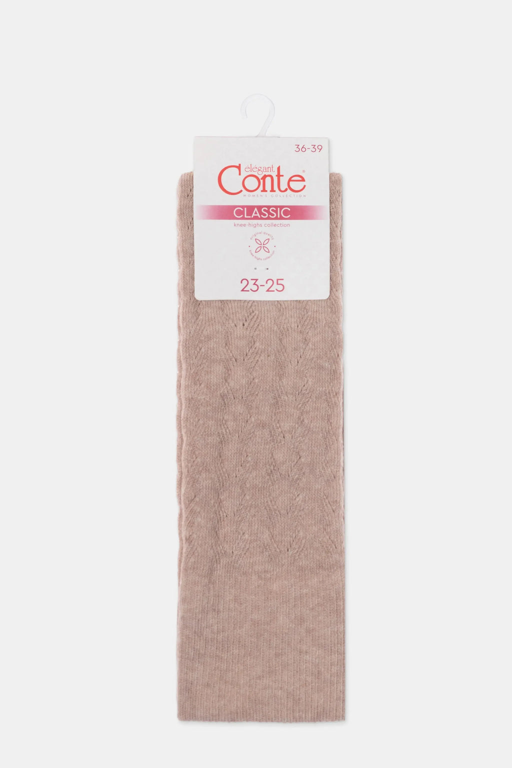 TheRanok.com Cotton Knee Highs Conte Classic 010 - Cotton Blend and Knitted Pattern — in-use photo