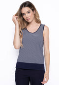KADOU BOUTIQUE Knitted Stripe Tank — main product shot
