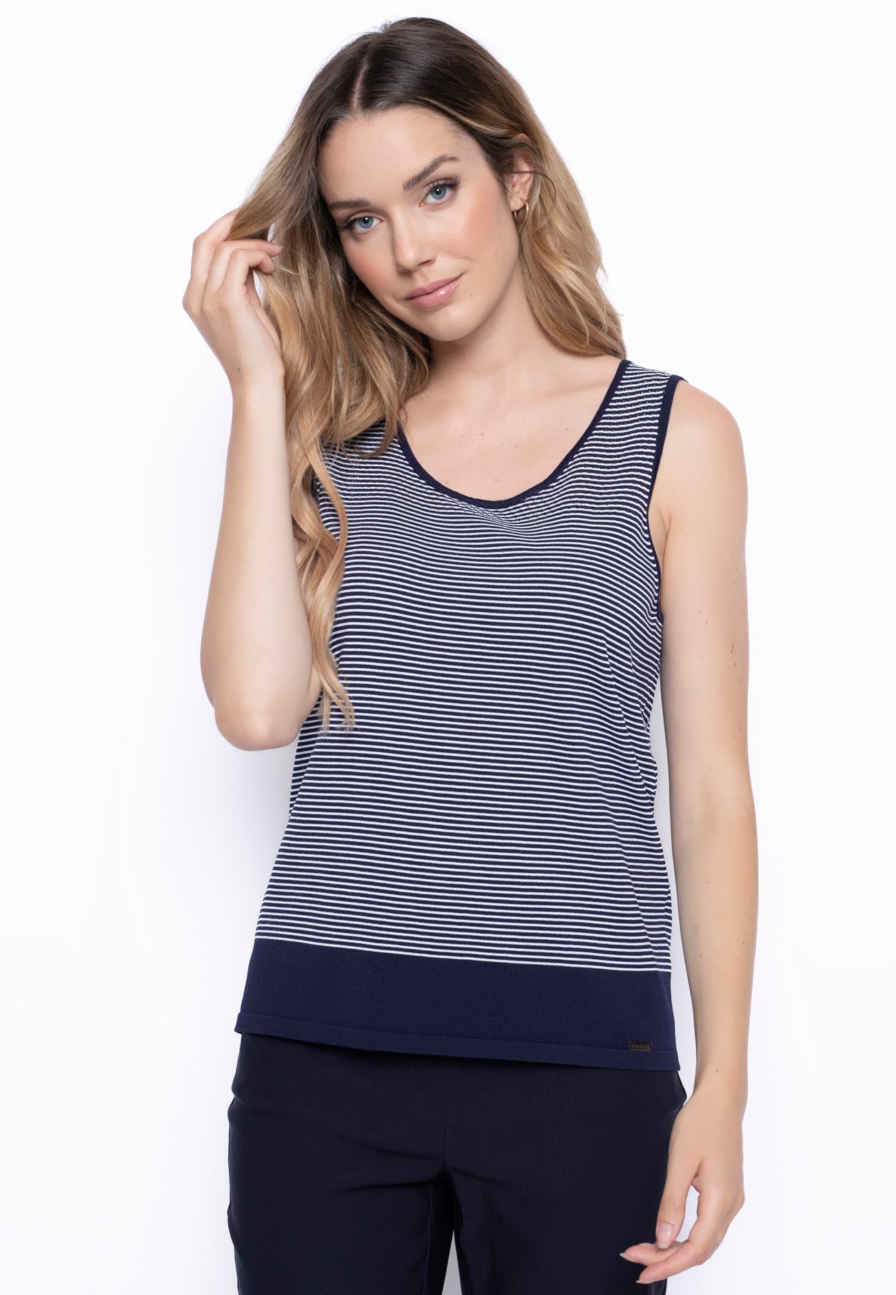 KADOU BOUTIQUE Knitted Stripe Tank — main product shot