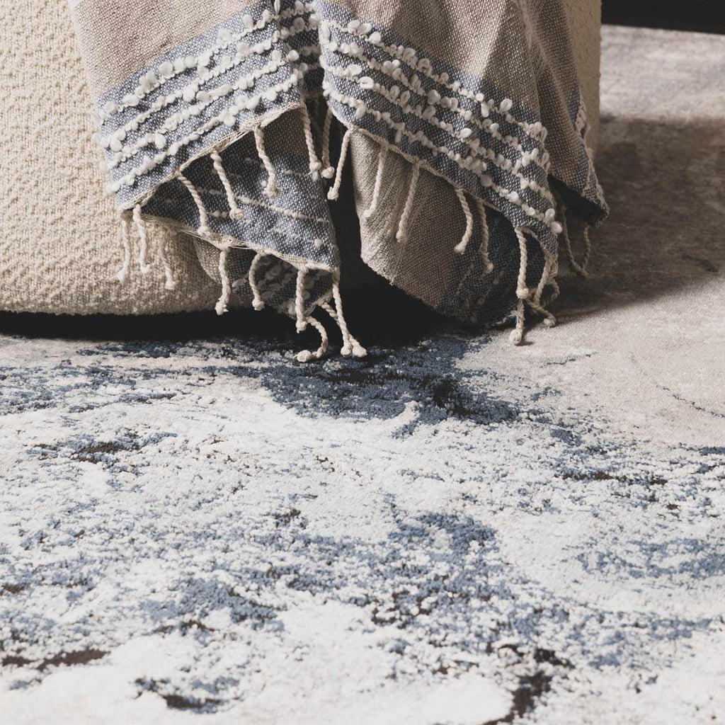 Kirkland Dark Blue Marble Rug – Boutique Rugs, view 4