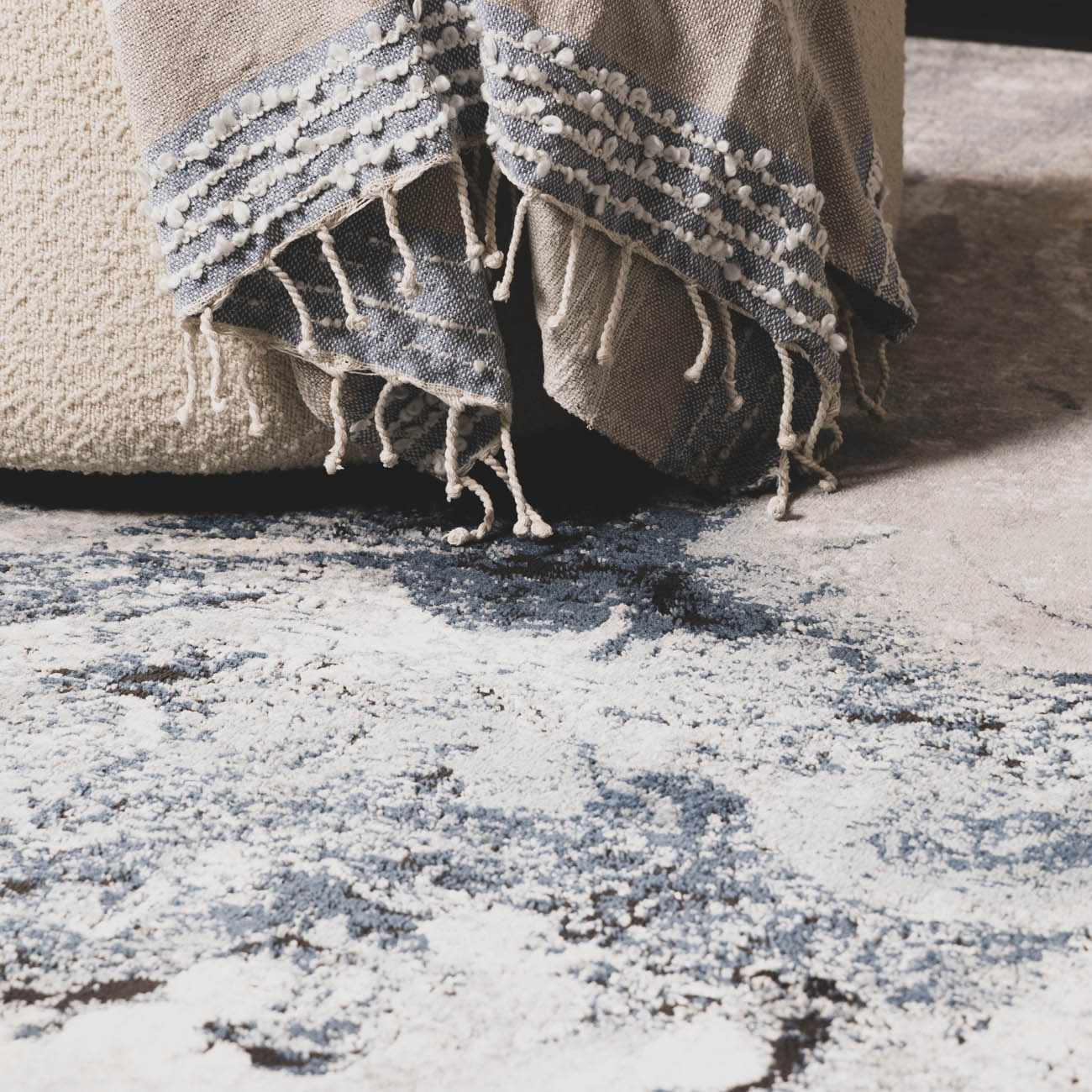 Kirkland Dark Blue Marble Rug – Boutique Rugs, view 4