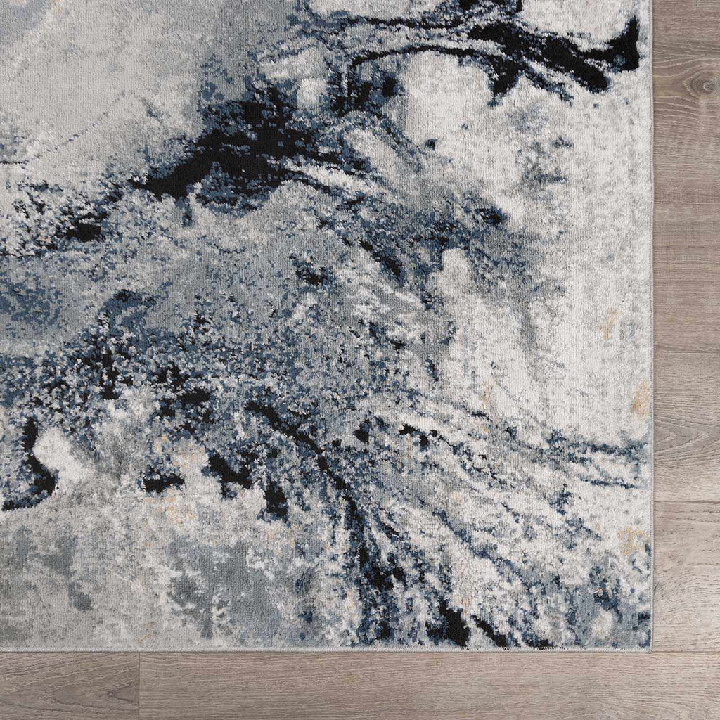 Kirkland Dark Blue Marble Rug – Boutique Rugs, view 19