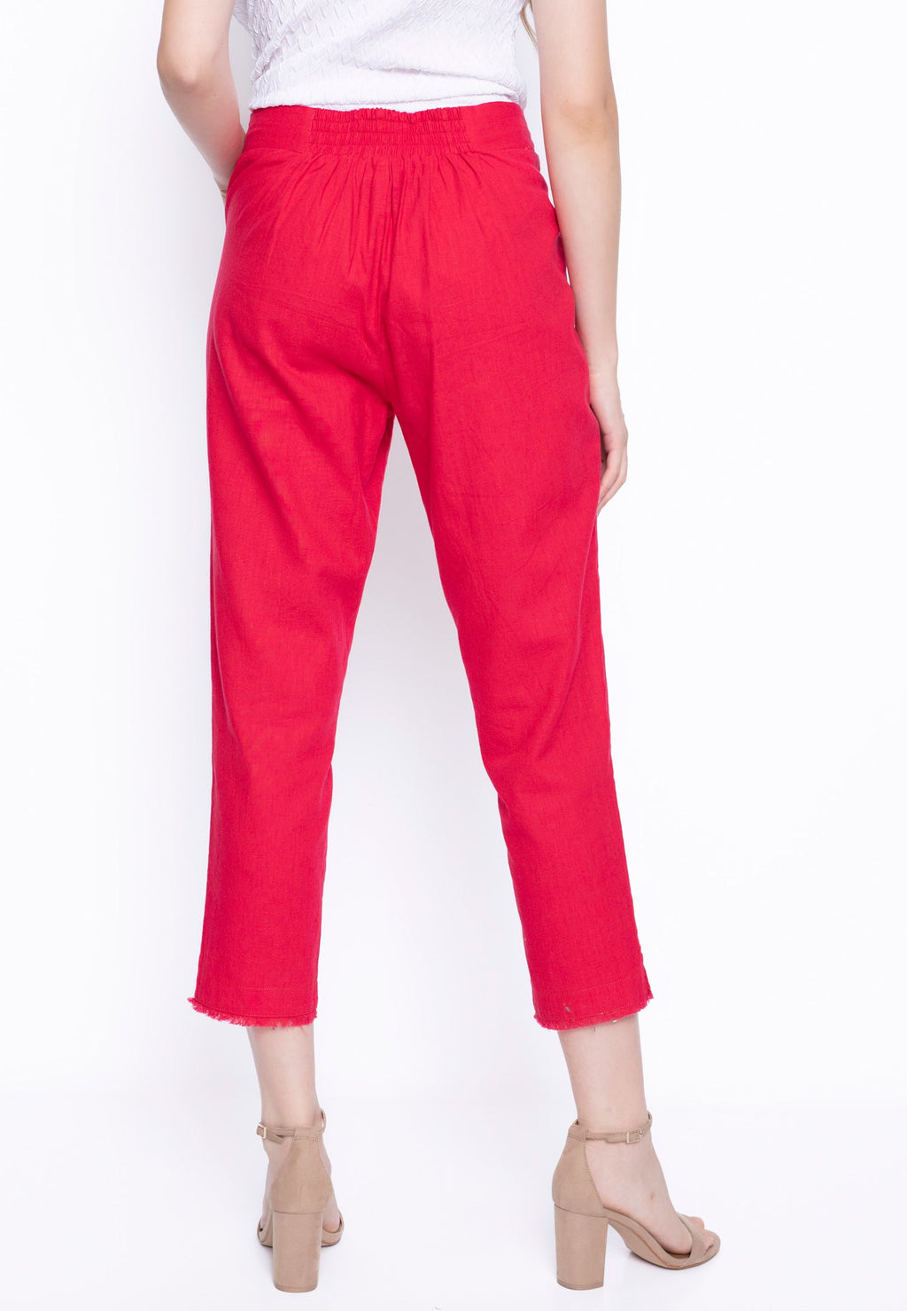 KADOU BOUTIQUE Eyelet Pull-On Straight Leg Pants by Picadilly — alternative angle