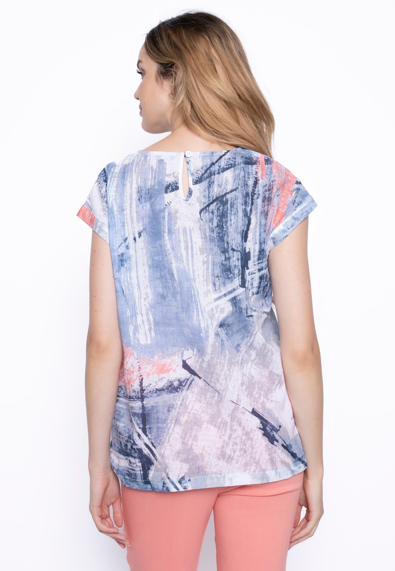 KADOU BOUTIQUE Jean Relaxed Fit Top — detail close-up