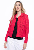 KADOU BOUTIQUE Eyelet Embellished Jacket — main product shot