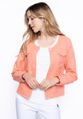 KADOU BOUTIQUE Sally Lace Trim Jacket — main product shot