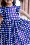 Mila & Rose ® JMU Plaid Duke Dog Flutter Twirl  Dress — main product shot