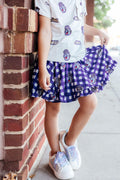 Mila & Rose ® JMU Plaid Duke Dog Twirl Skort — main product shot