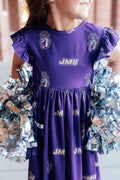 Mila & Rose ® JMU Purple Duke Dog Flutter Twirl  Dress — main product shot