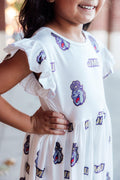 Mila & Rose ® JMU White Duke Dog Flutter Twirl  Dress — main product shot