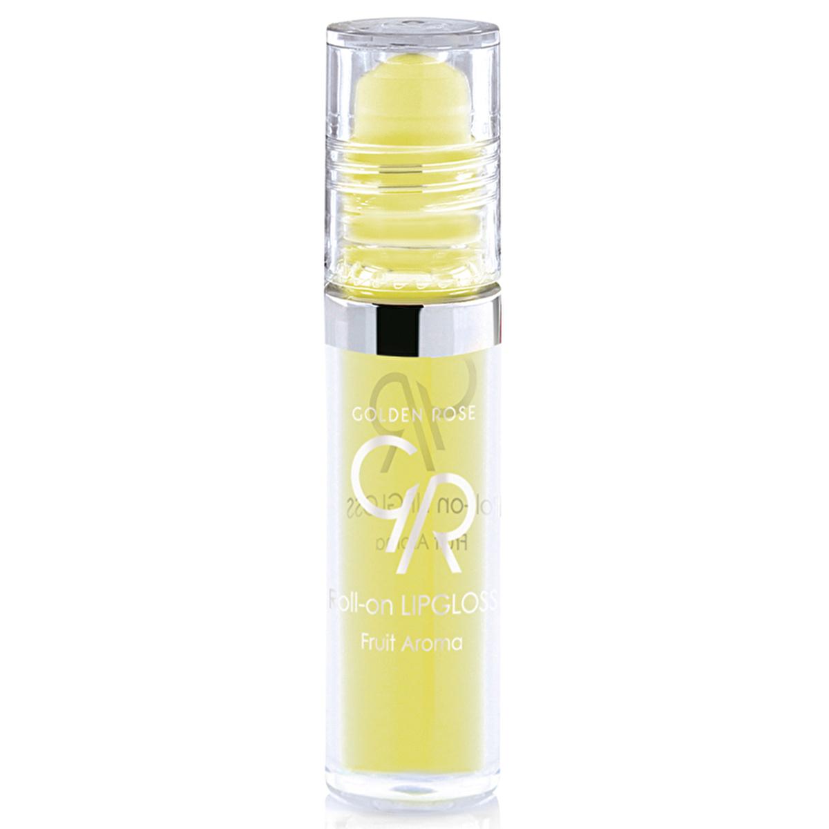 Golden Rose Fruit Aroma Roll On Lipgloss Lemon - Moisturizing, Shiny, Flavorful Lip Care