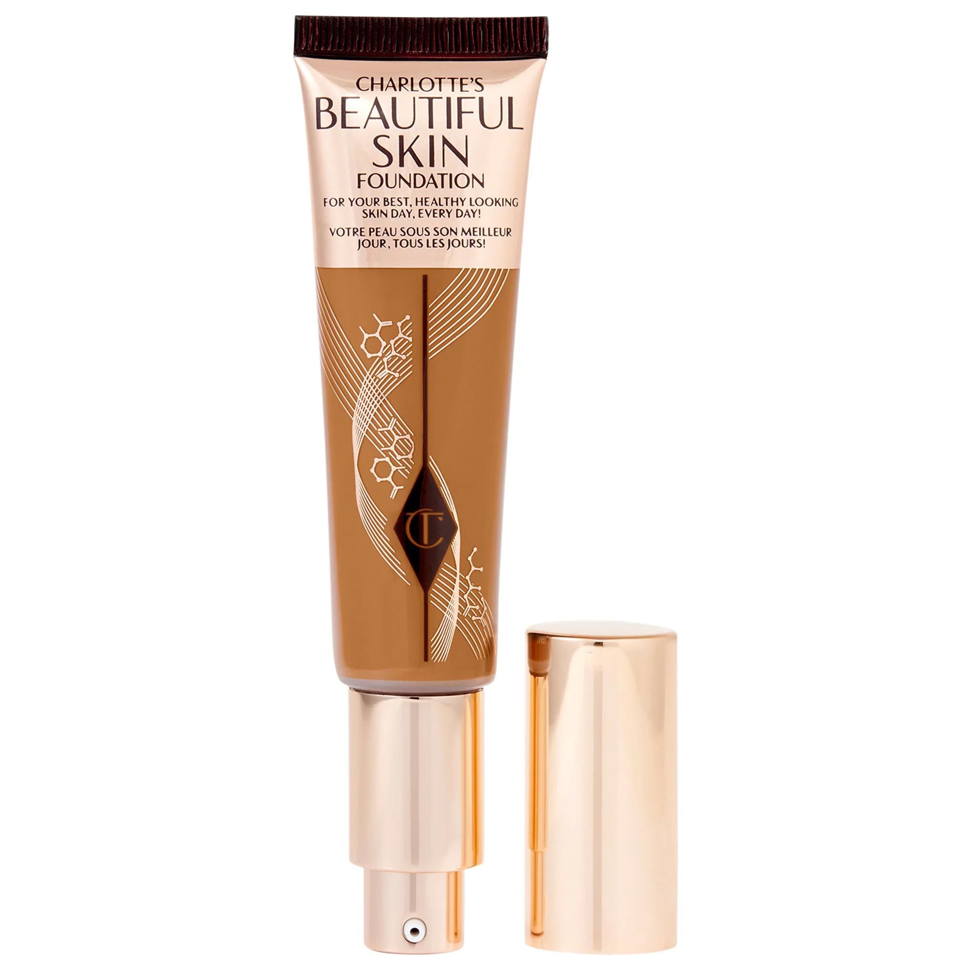 Charlotte Tilbury Beautiful Skin Medium Coverage Liquid Foundation - 16 Hour Wear, Hydrating, Natural Finish, Vegan & Cruelty-Free