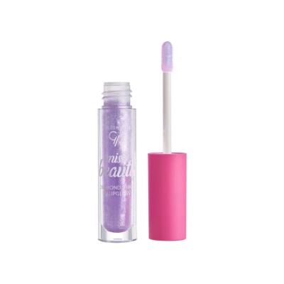 Golden Rose Vegan Lip Gloss with 3D Diamond Shine Effect - Shiny Lip Color, Mystic