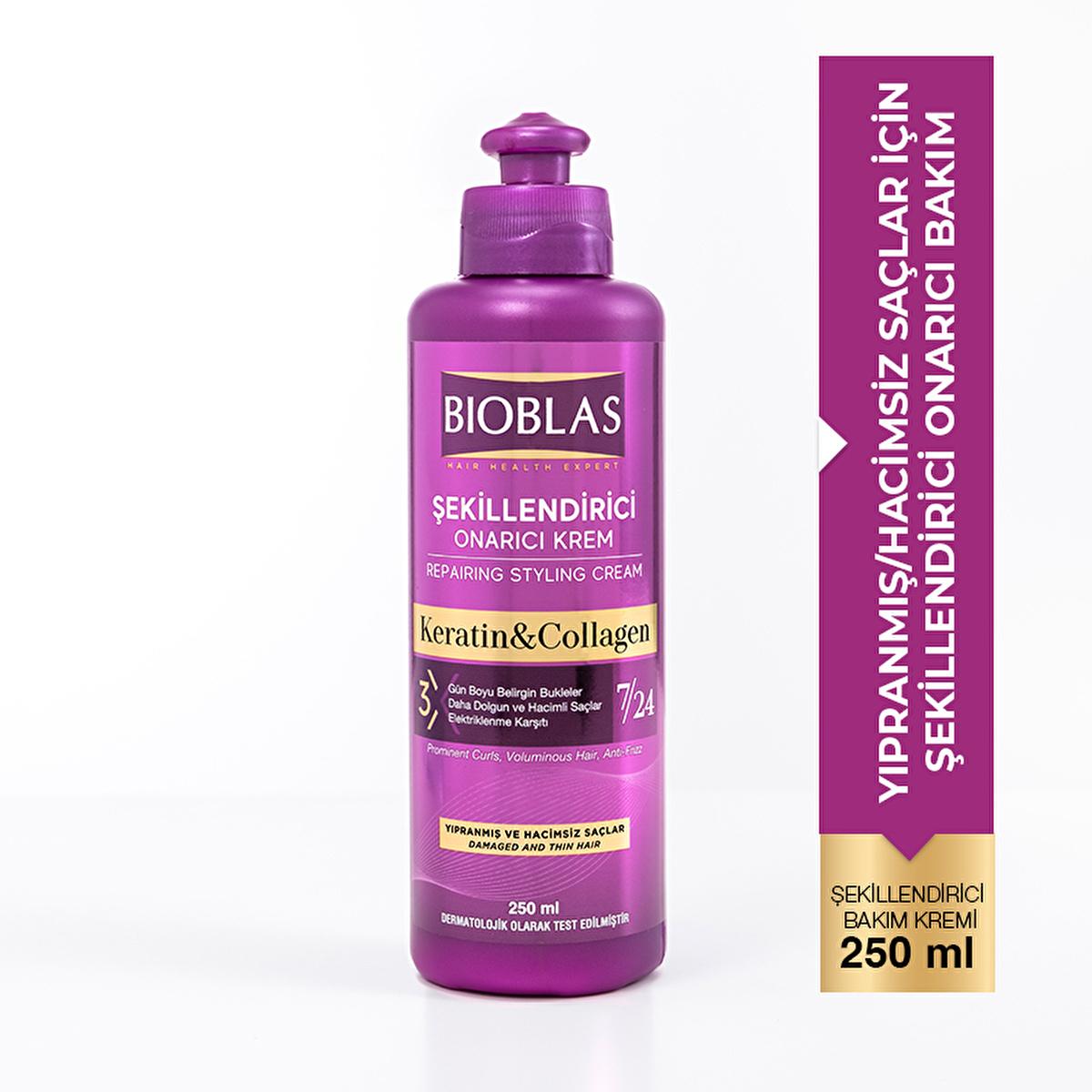 Bioblas Anti-Hair Loss Styling Cream with Collagen & Keratin - 8.45 fl oz