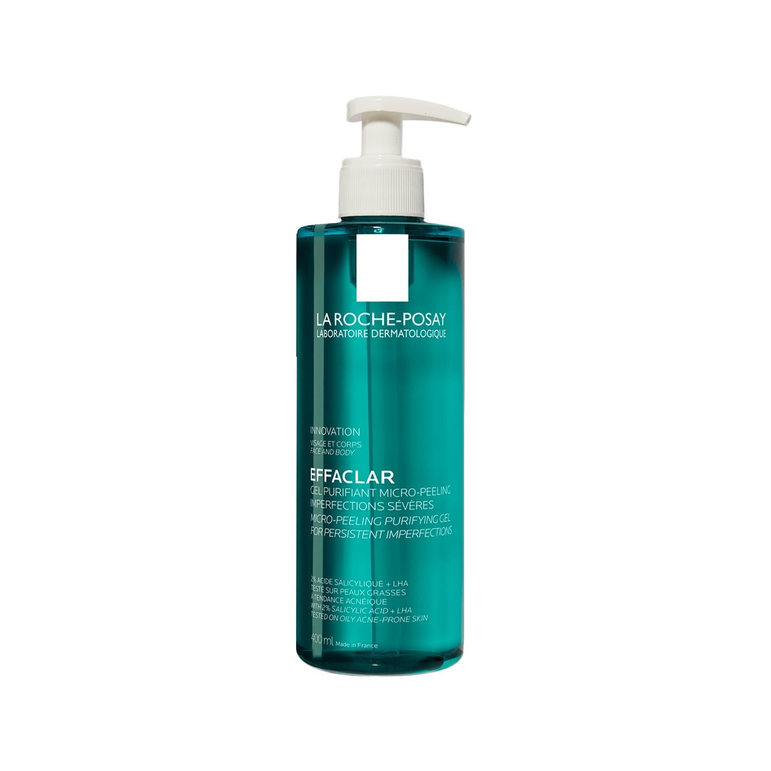 La Roche-Posay Effaclar Micro-Peeling Facial Cleanser - 400ml - Acne Treatment, Gentle Exfoliation for Smoother Skin