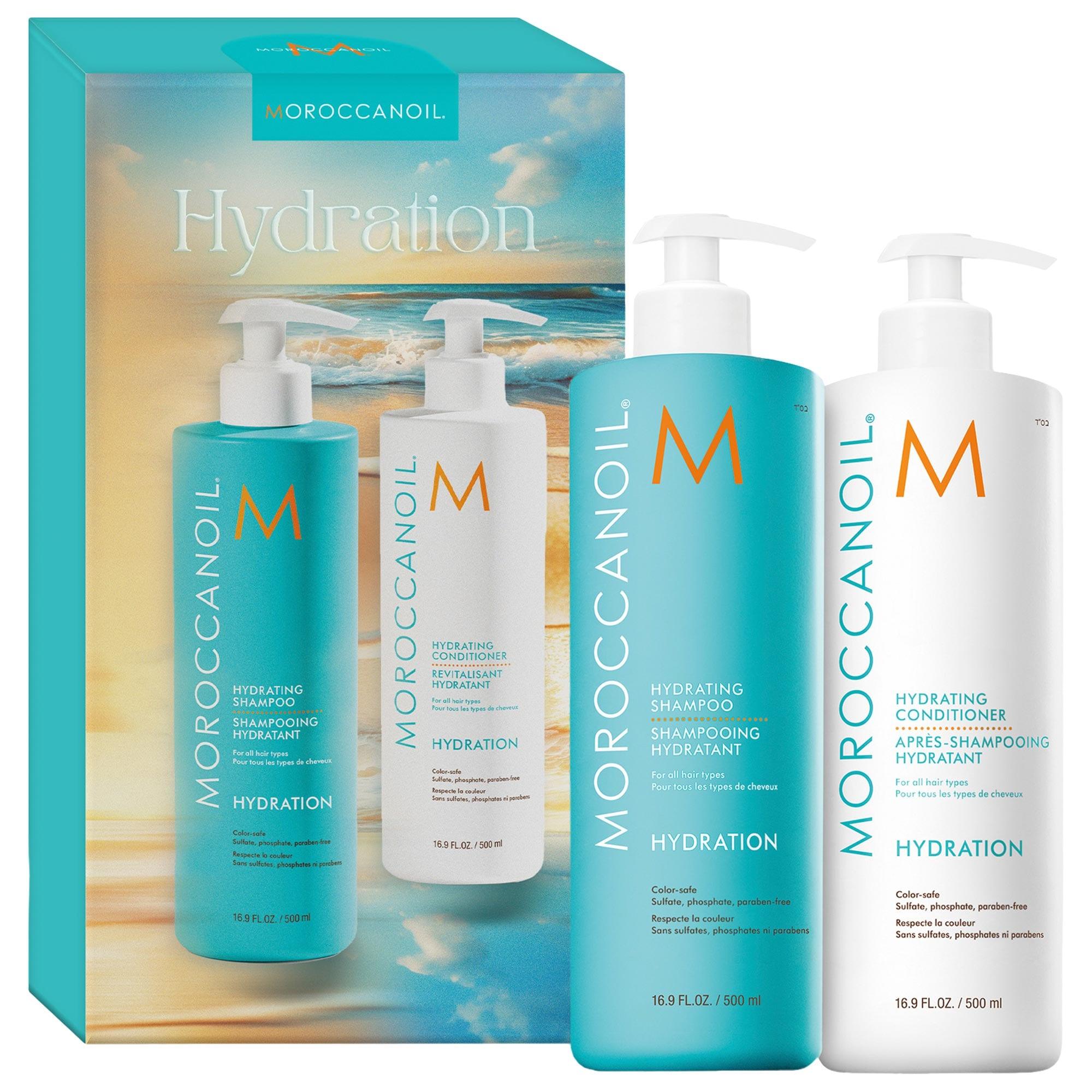 Moroccan Elixir Hydrating Shampoo and Conditioner Set: Argan Oil, Sulfate & Paraben-Free - For Dry, Frizzy Hair - Shine & Manageability - Jumbo 16.9 oz