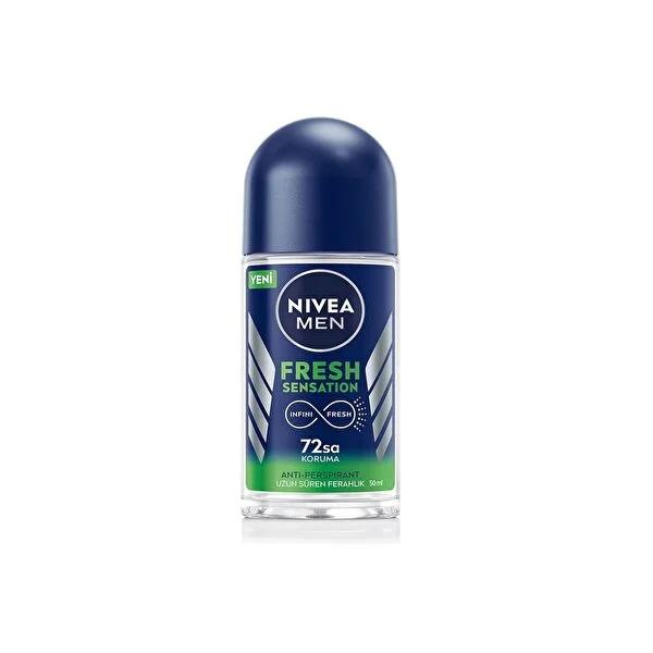 Nivea Men Fresh Sensation Roll on Deodorant for Men - 72 Hour Protection, Long Lasting Freshness